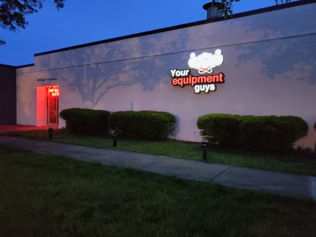 Restaurant Equipment Entrance at Night