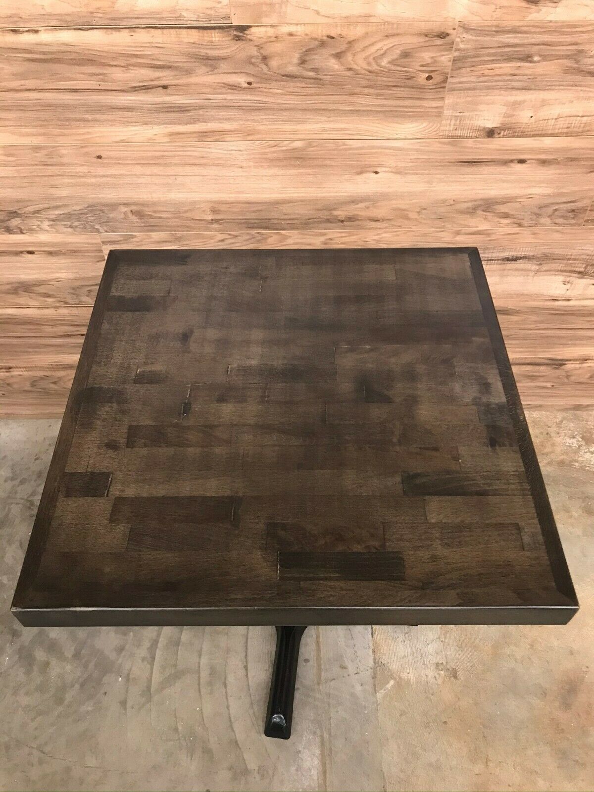 Lancaster Wooden Table 24" x 24" Butcher Block Table Top, Espresso