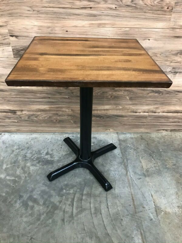 Premium Solid Wood Butcher Block Square Restaurant Table, 24" x 24