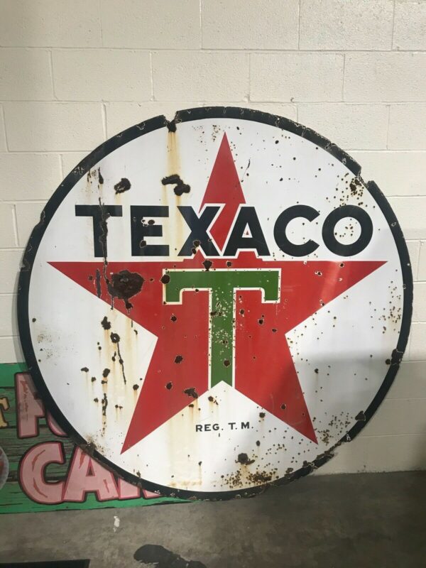 Original Porcelain TEXACO GAS Sign Collectors Item