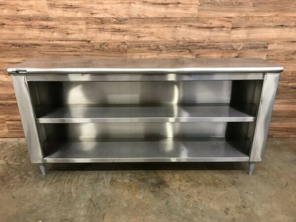 R-S Equipment Stainless Steel Cabinet w/ 1 Mid-Shelf