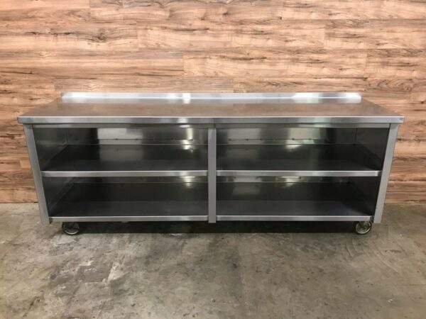86" Stainless Steel Dish Cabinet w/ Mid Shelf