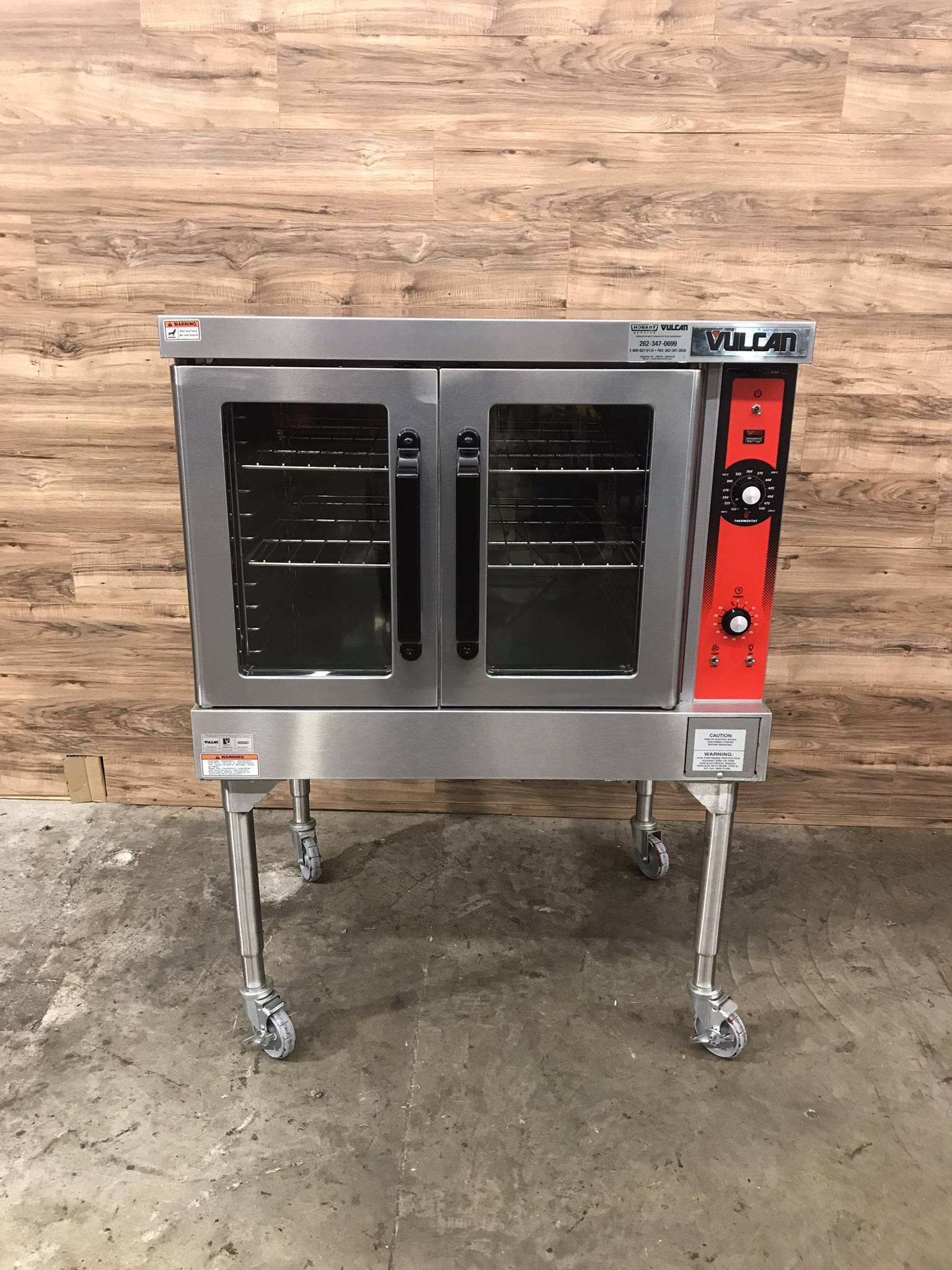 Vulcan VC4ED-11D1 208/3 Single Deck Full Size Electric Convection Oven -  208V, Field Convertible, 12.5 kW