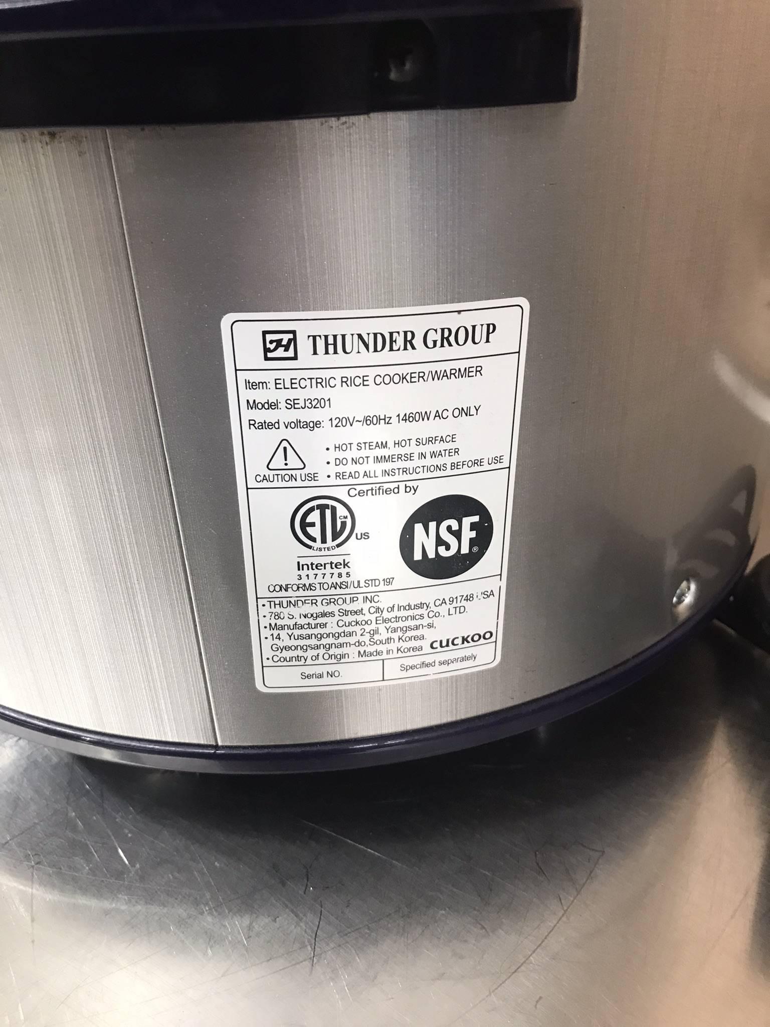 Thunder Group SEJ64020 Inner Pot For Rice Cooker/Warmer SEJ3201